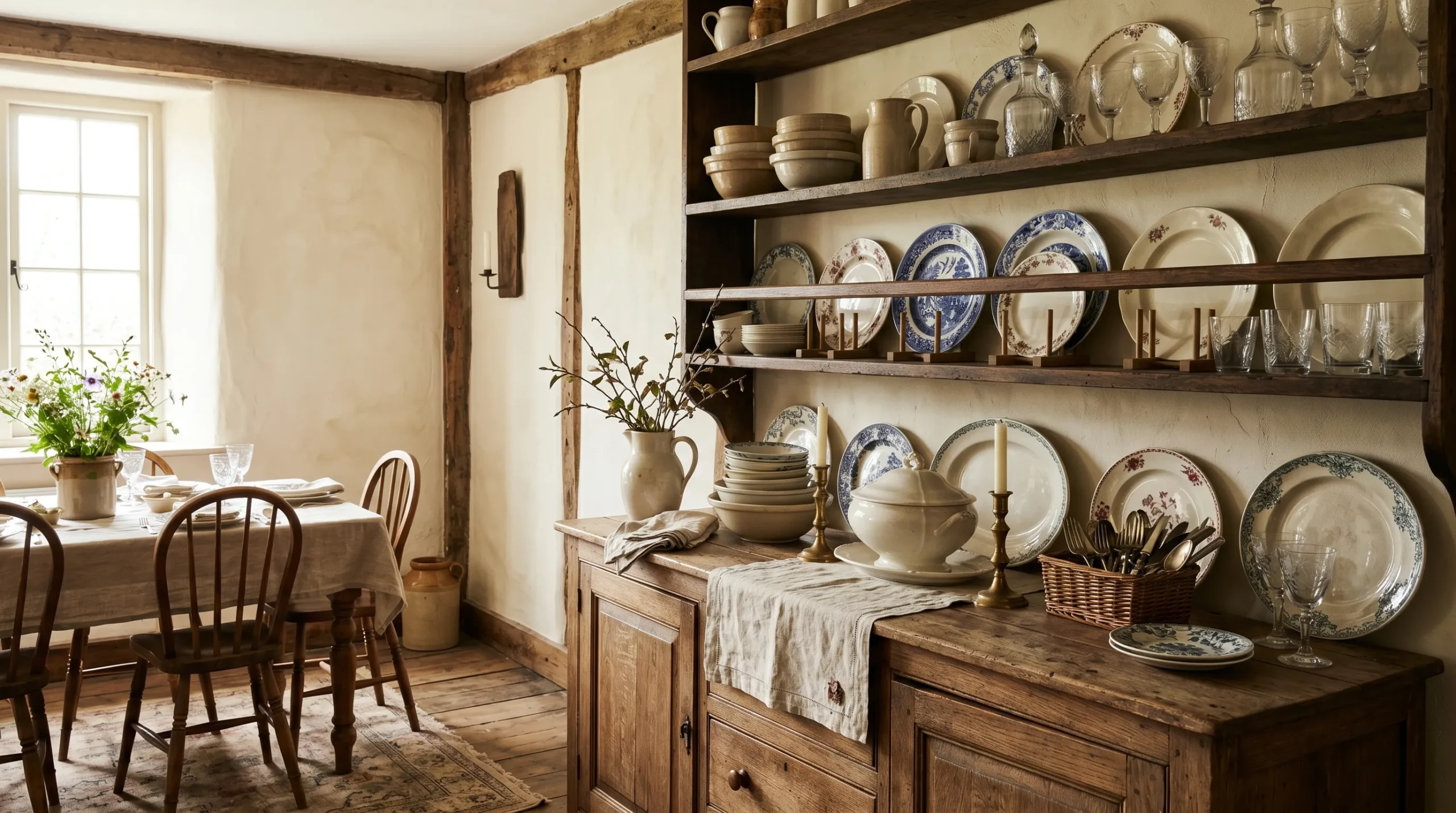 Antique Tableware Display