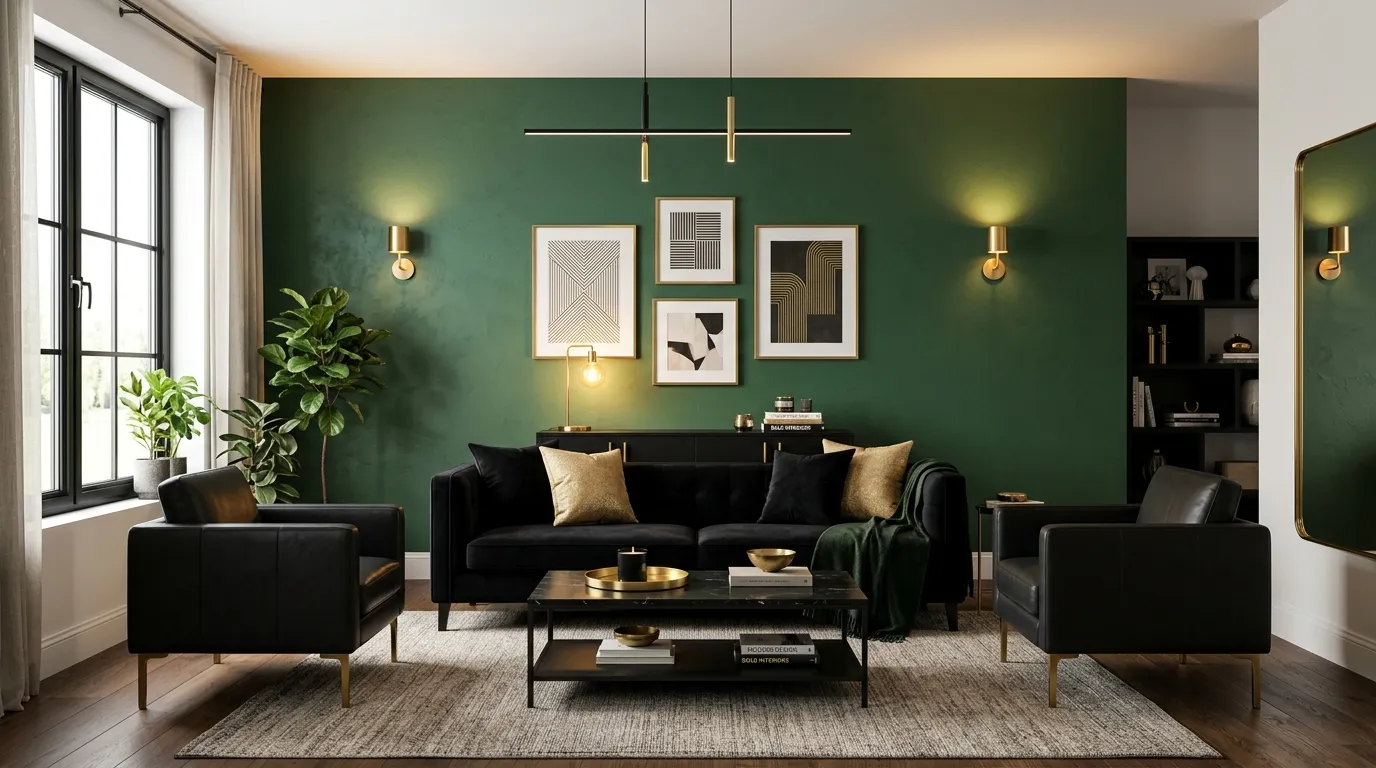 Green Statement Wall