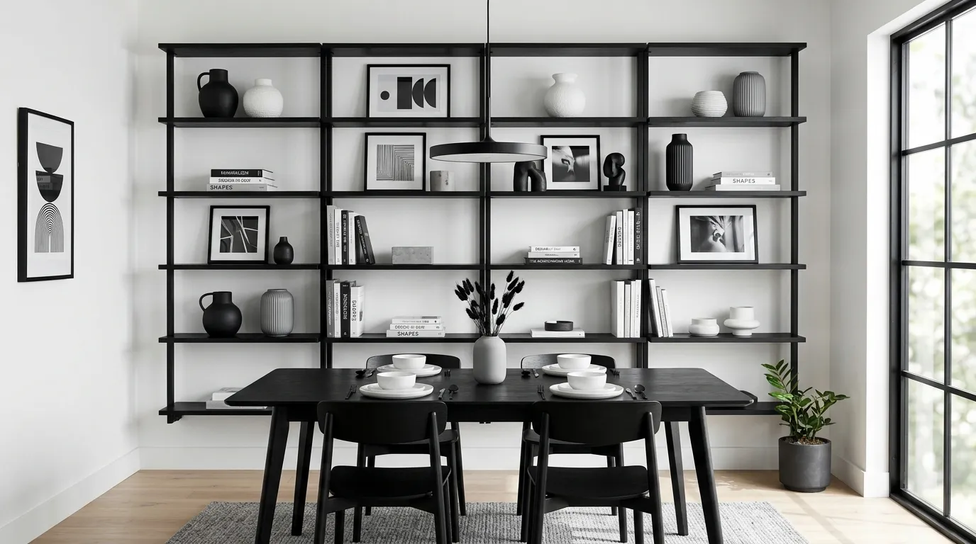 Monochrome Shelf Styling