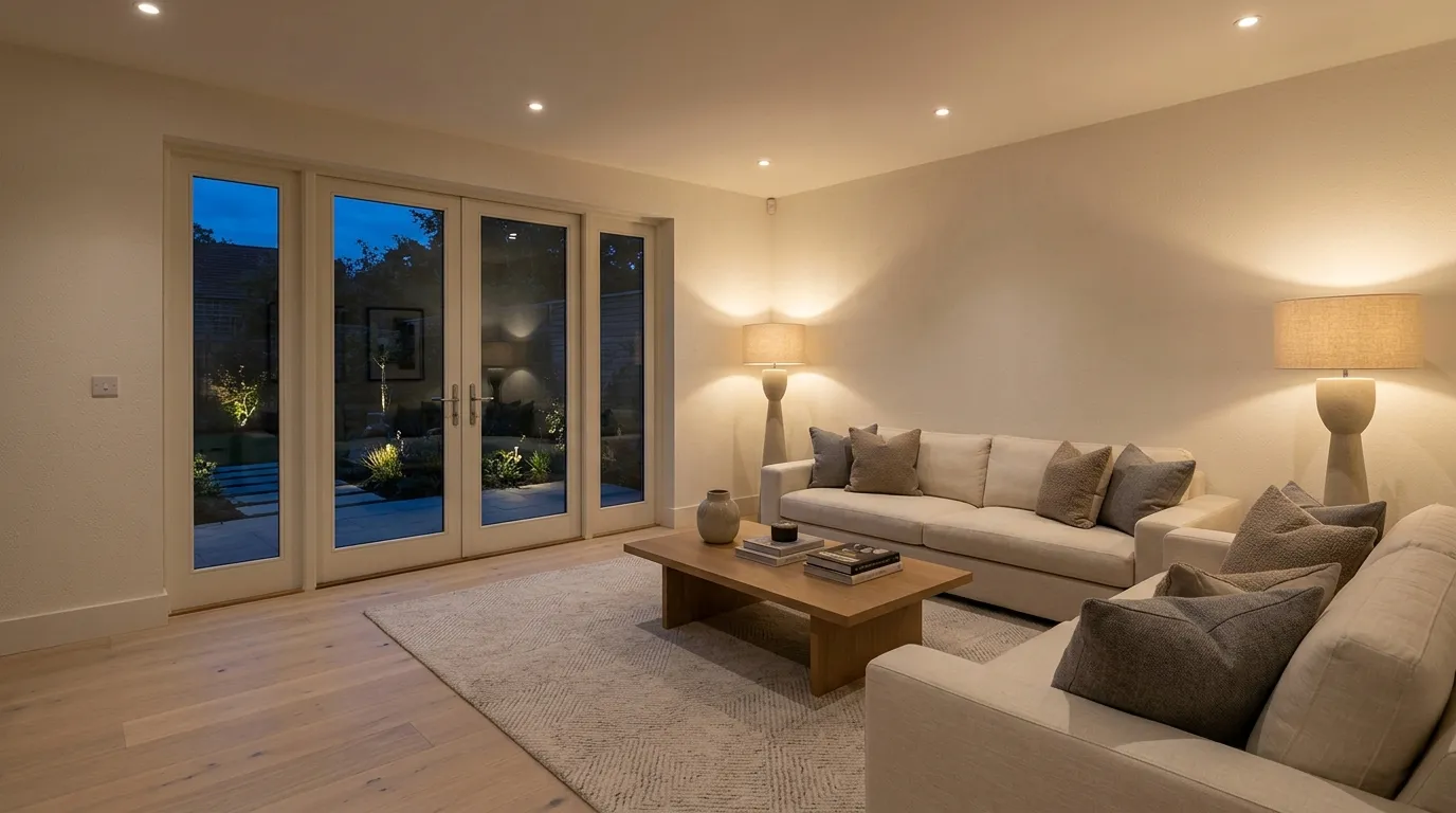 Neutral Layered Lighting