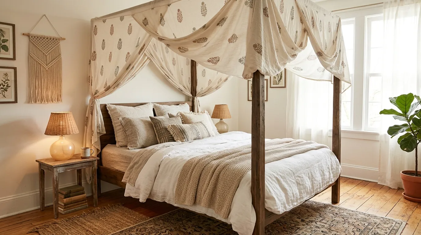 Patterned Bed Canopy