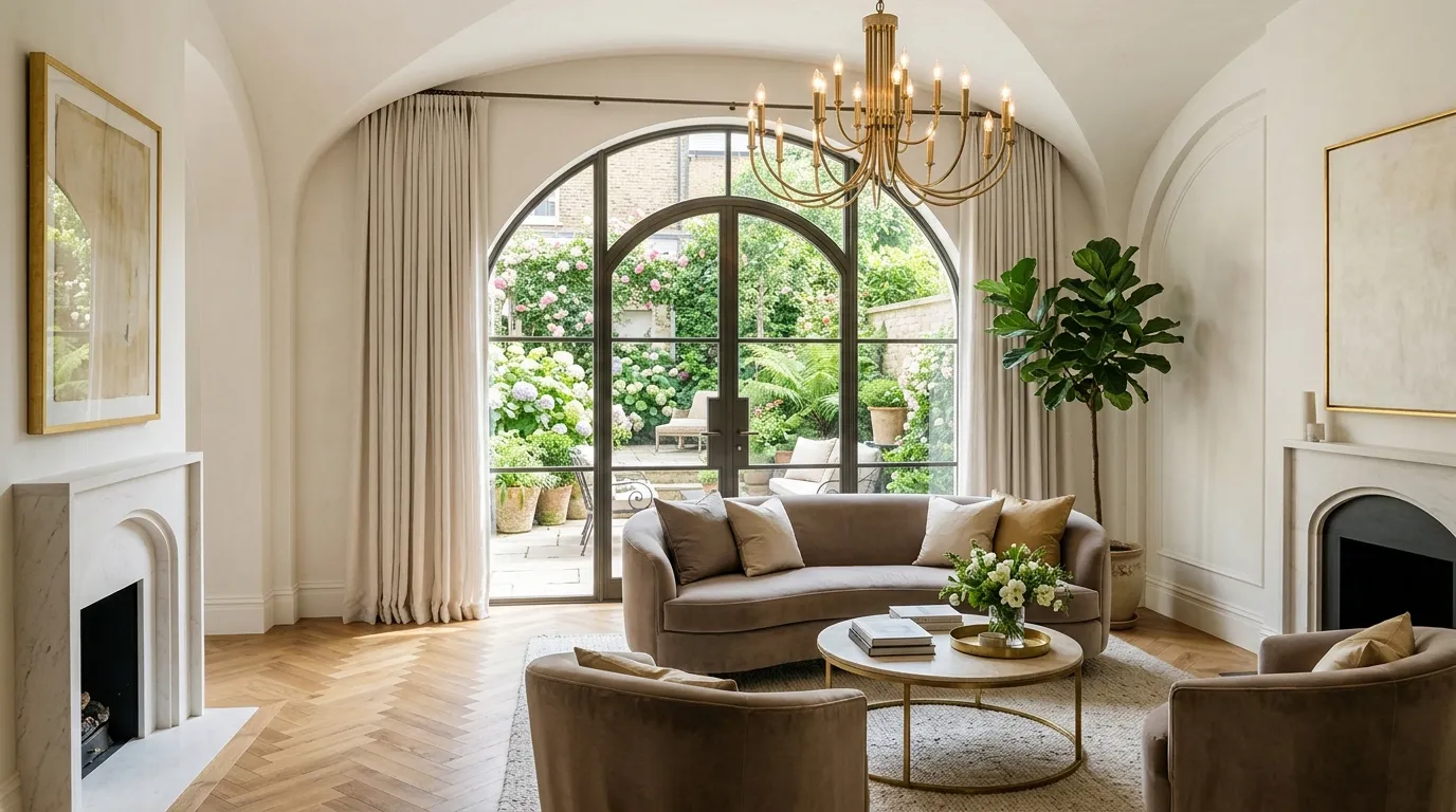 Arched Glass Panels