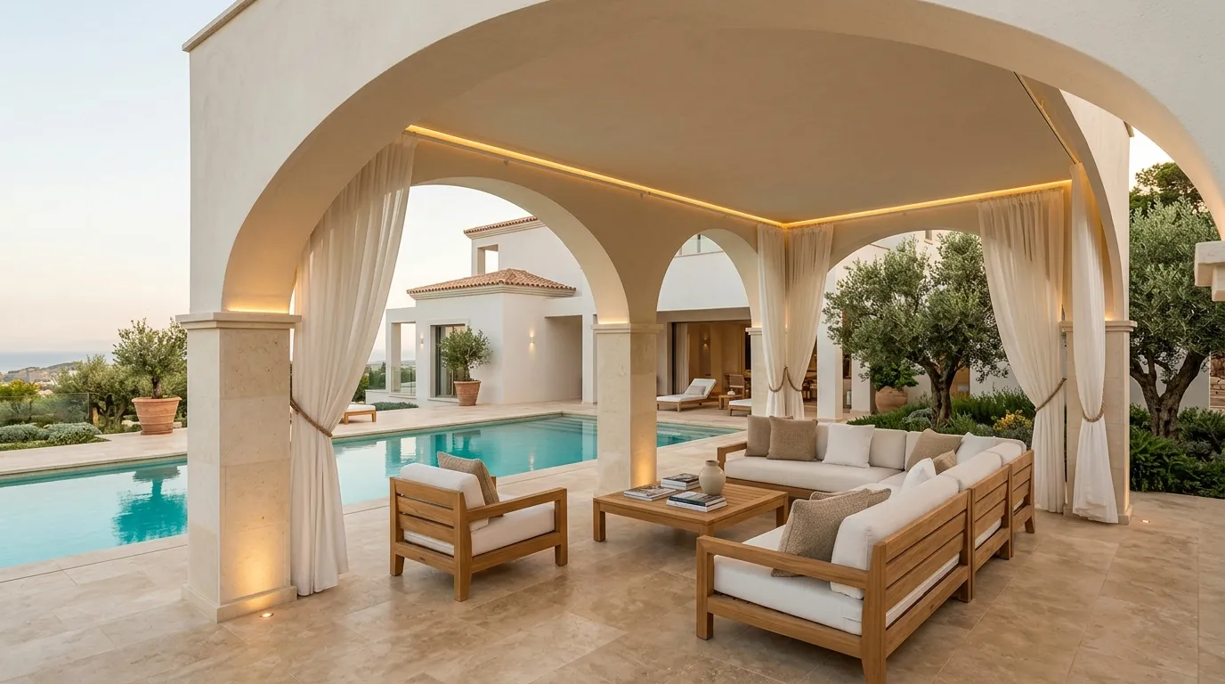 Arched Pool Pavilions