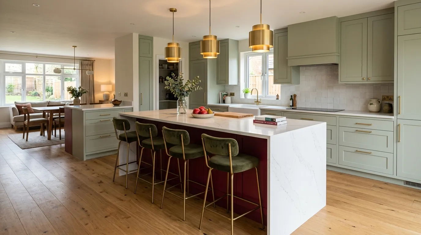 Burgundy Accent Island