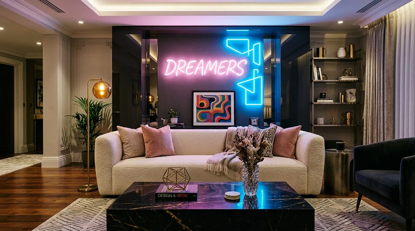 Neon Accent Lounge