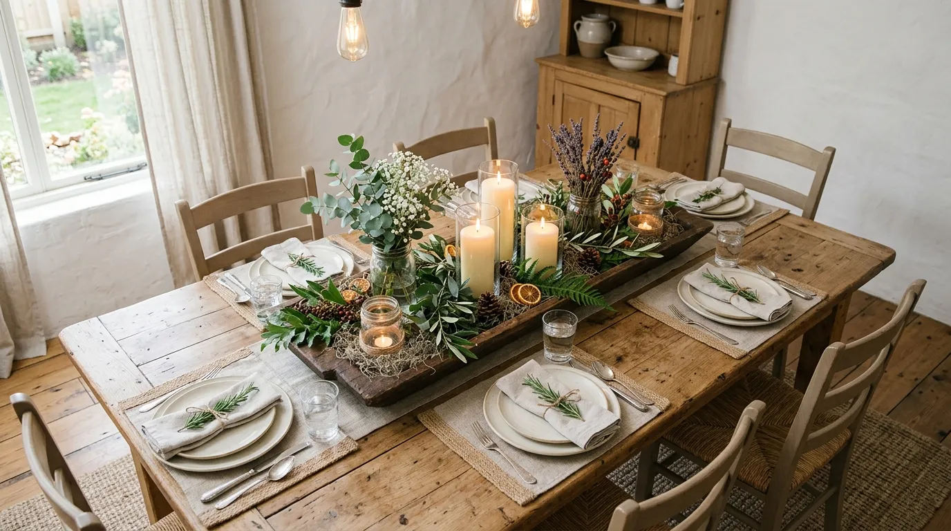 Rustic Wooden Centerpiece