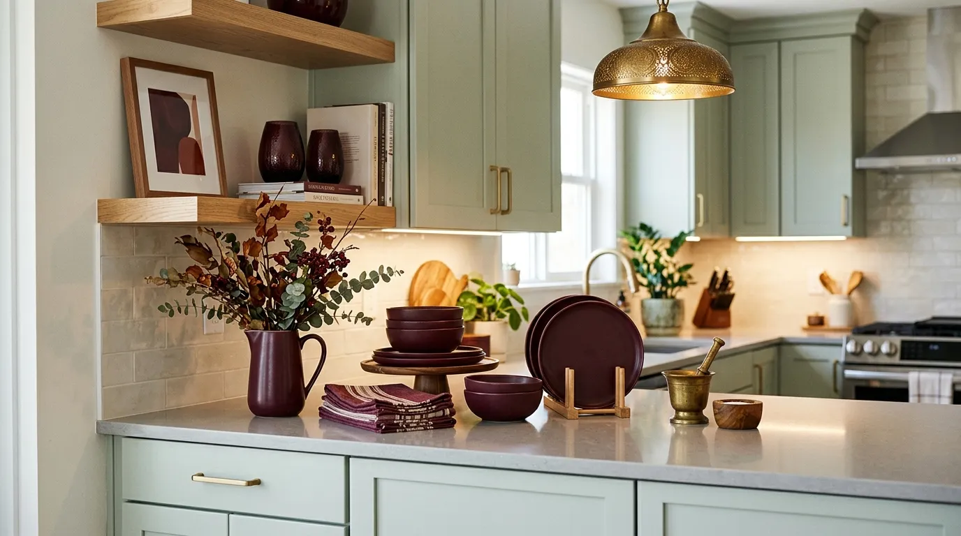 Burgundy Decor Layering