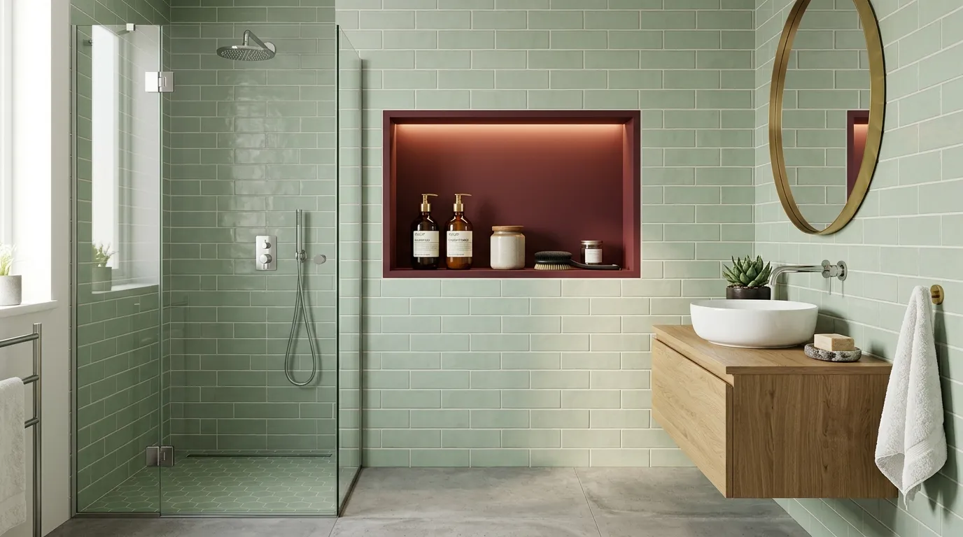 Burgundy Wall Niche