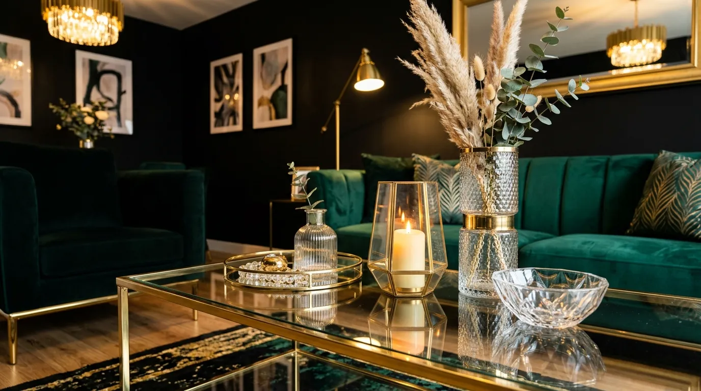 Gold and Glass Decor