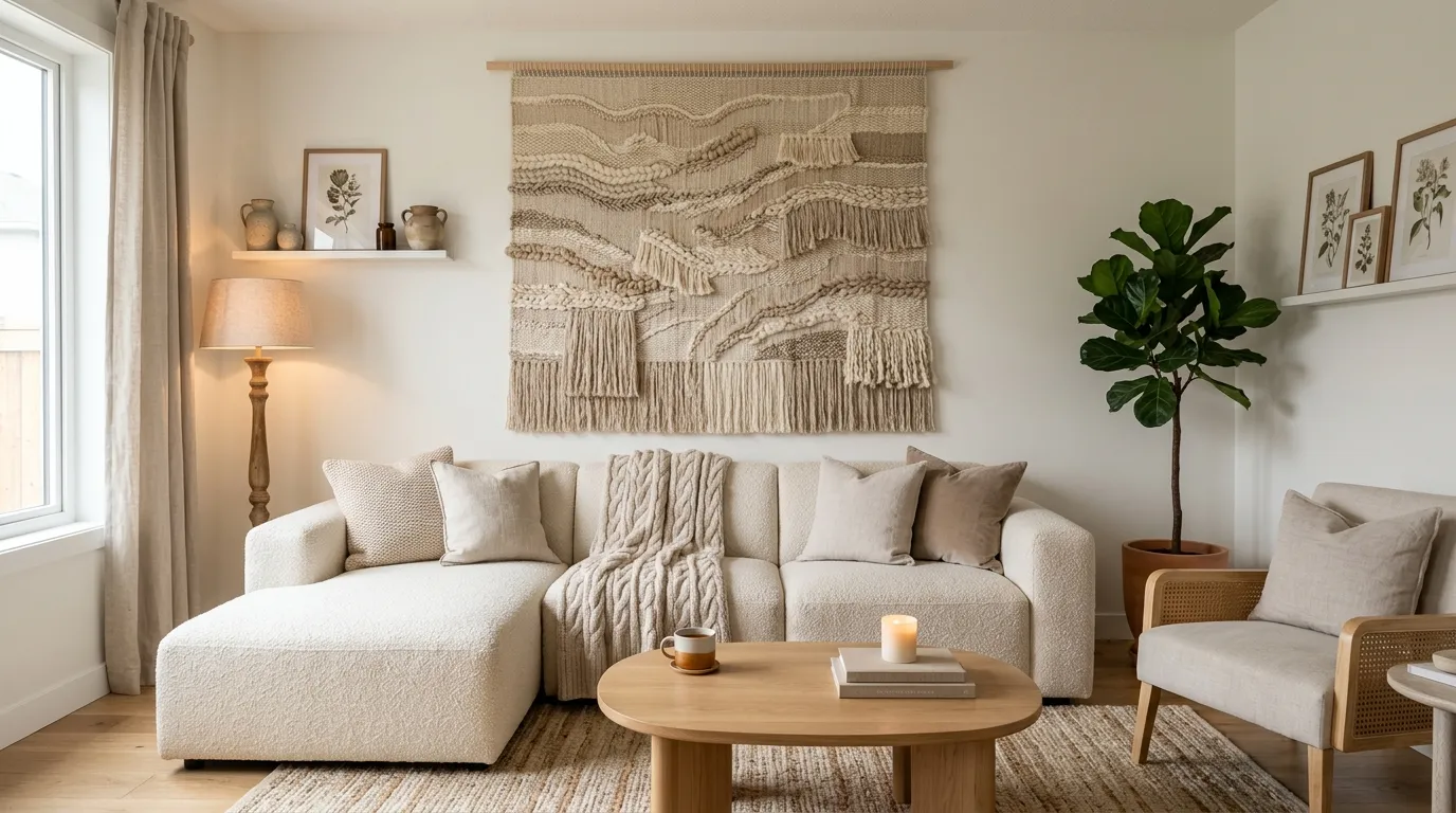 Neutral Fabric Wall Hanging
