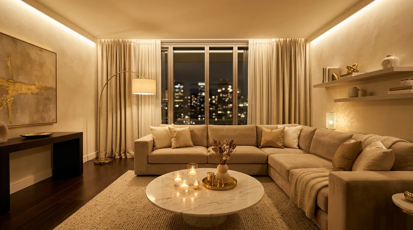 Soft Gold Lighting