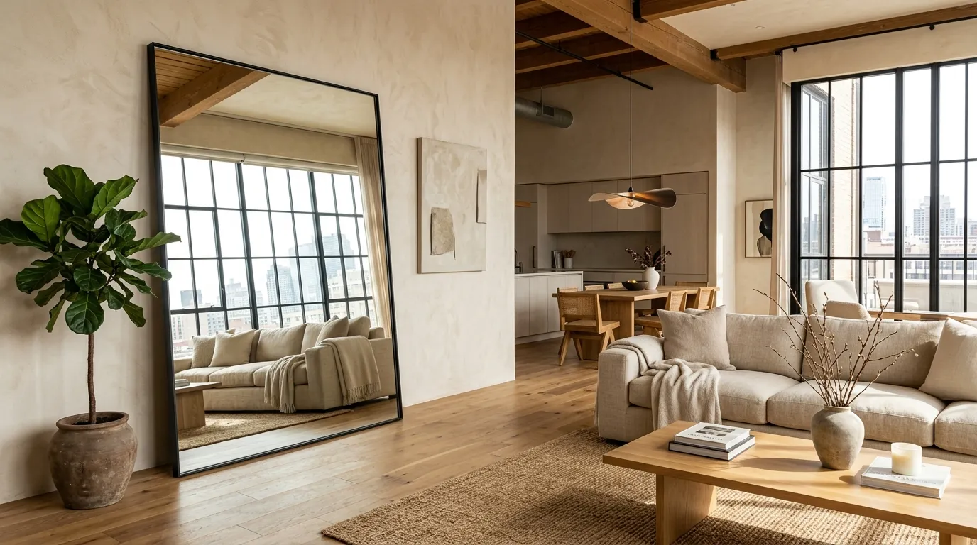 Oversized Leaning Mirror