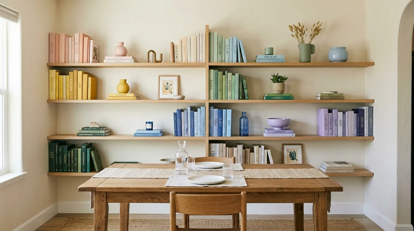 Color-Coordinated Shelves