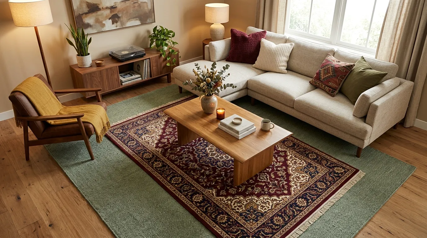 Layered Textured Rugs