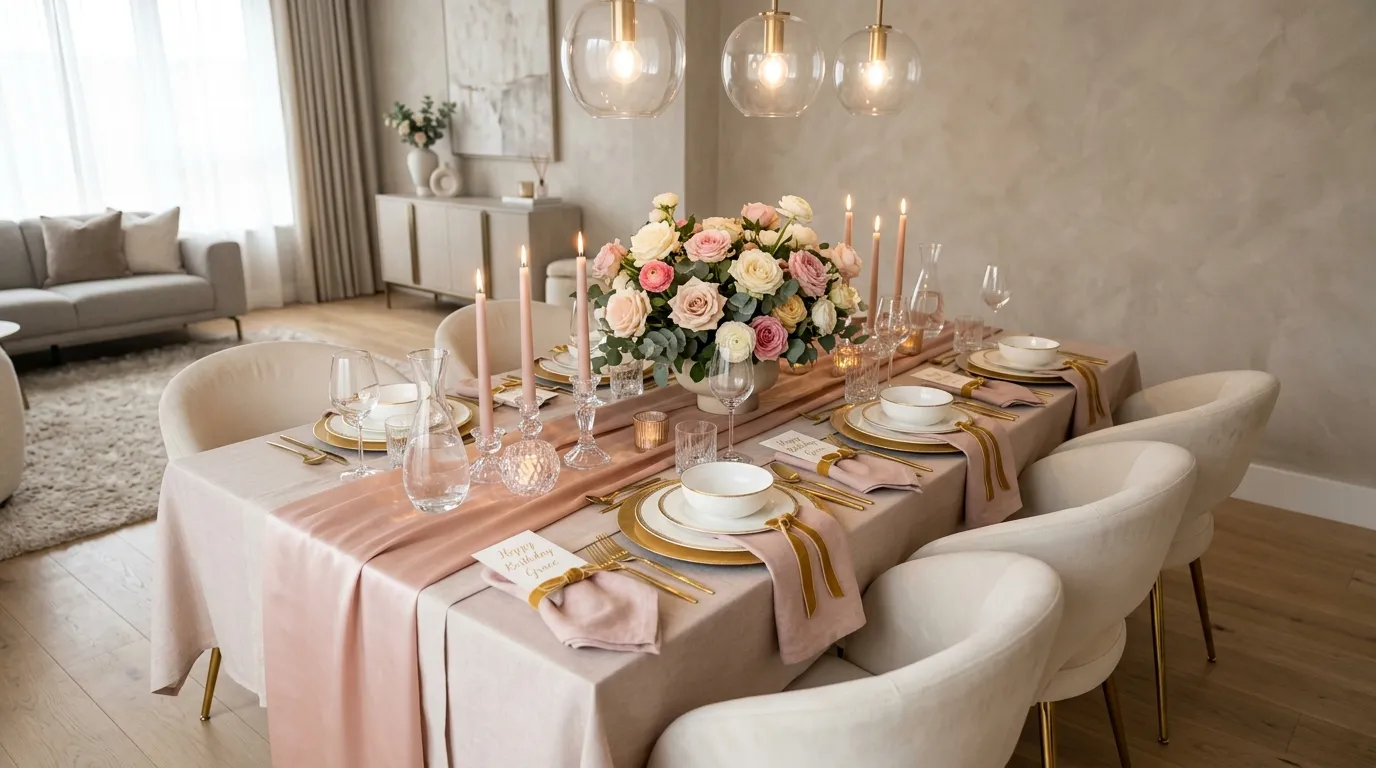 Satin Blush Tablescape