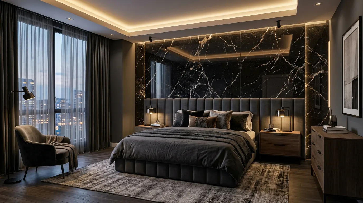Black Marble Feature Wall