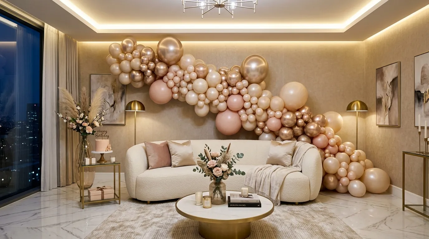 Champagne Balloon Wall