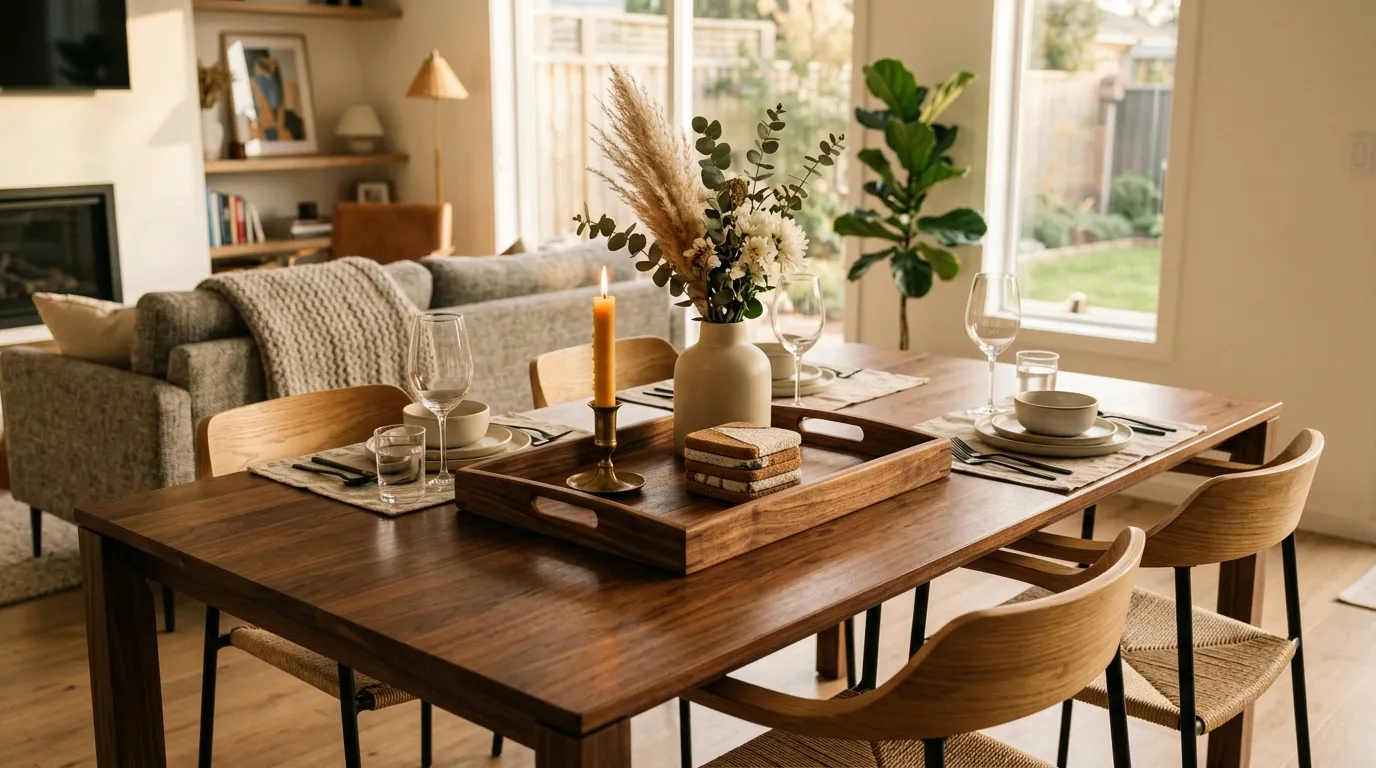 Wooden Tray Centerpiece