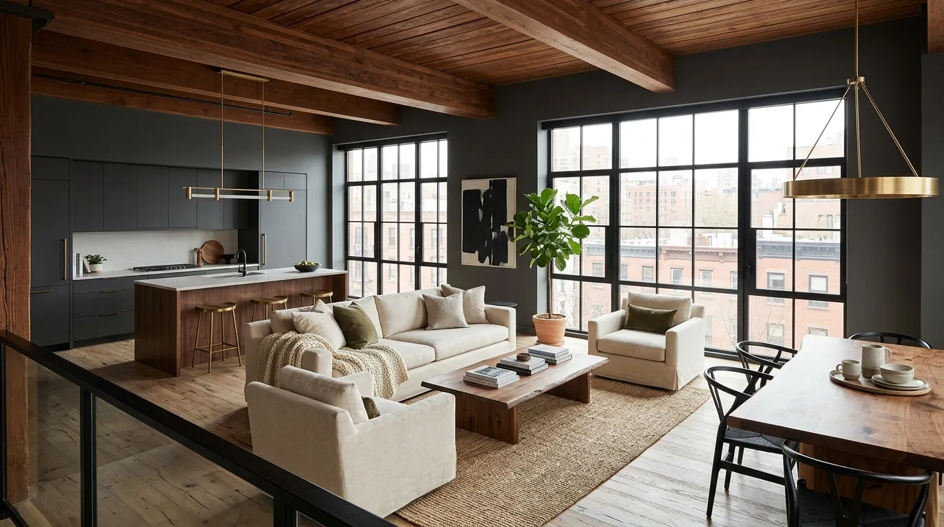 Walnut Ceiling Beams