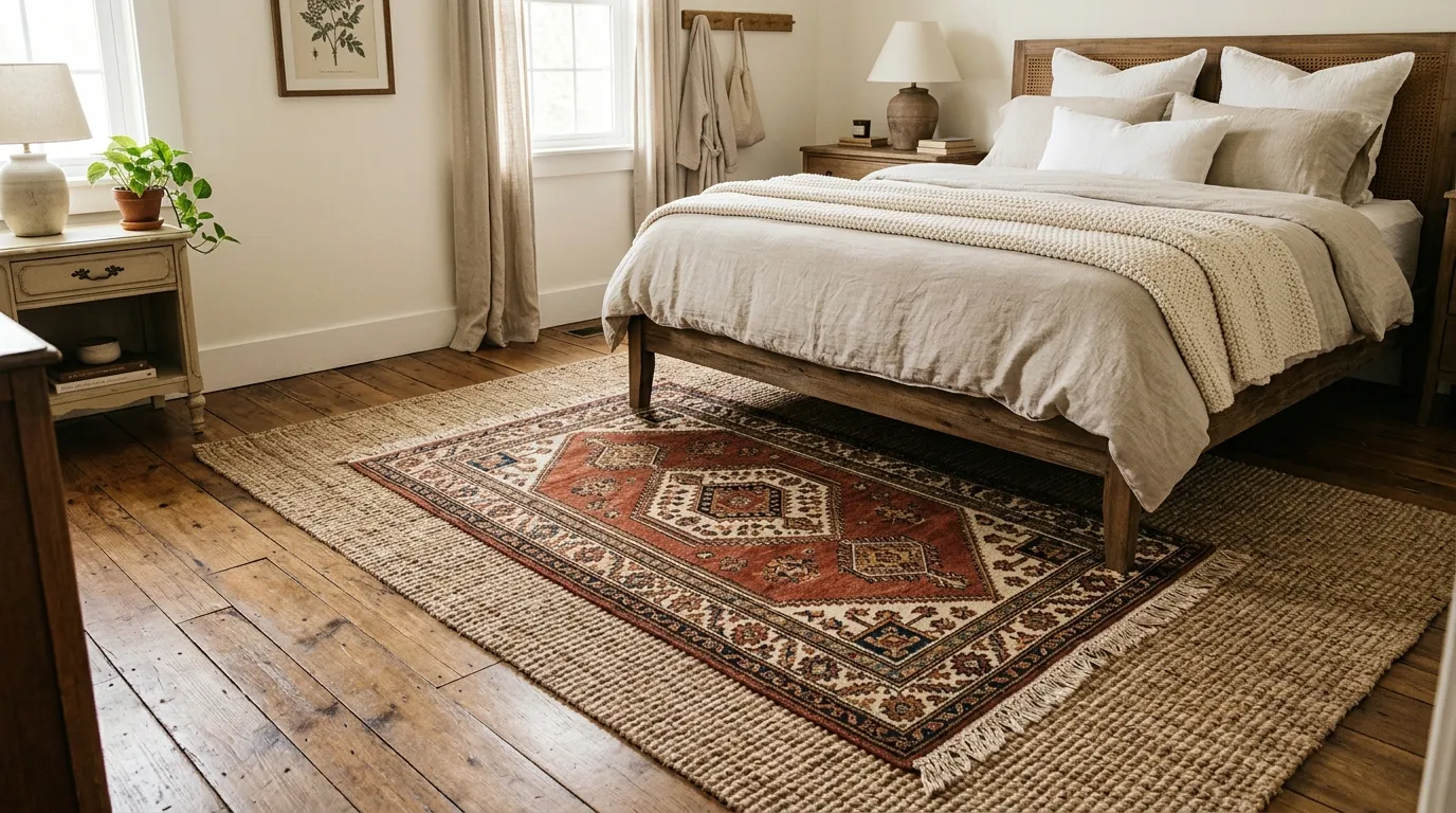 Layered Textured Rugs