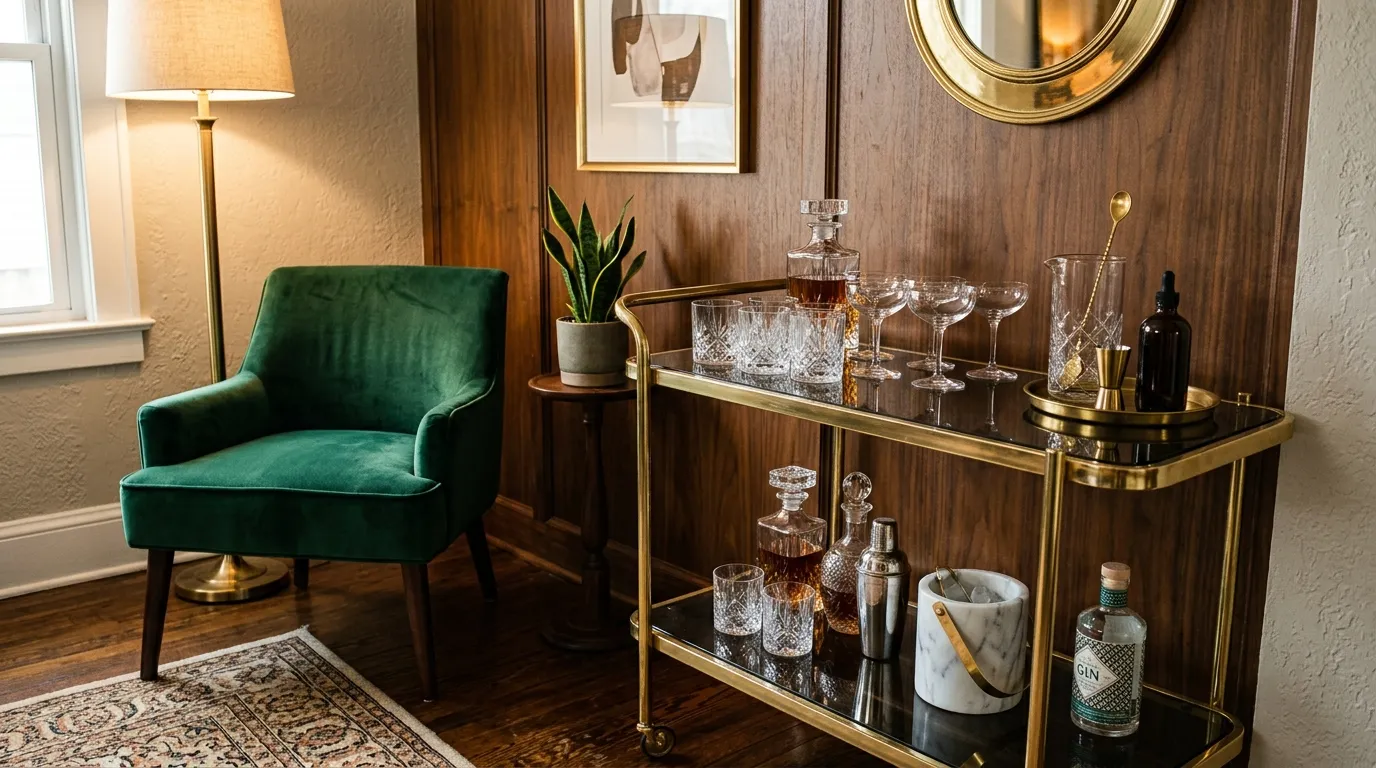 Brass Bar Cart