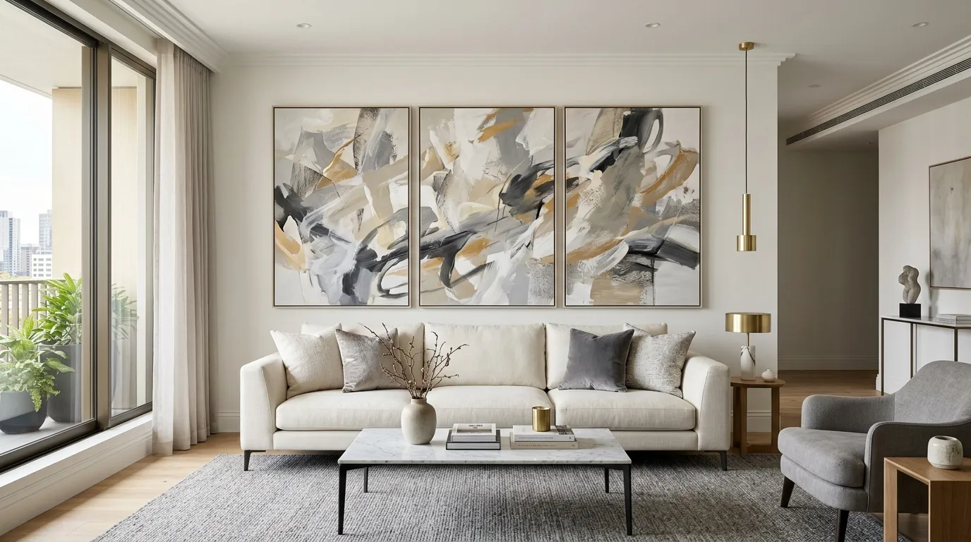 Abstract Triptych Canvas