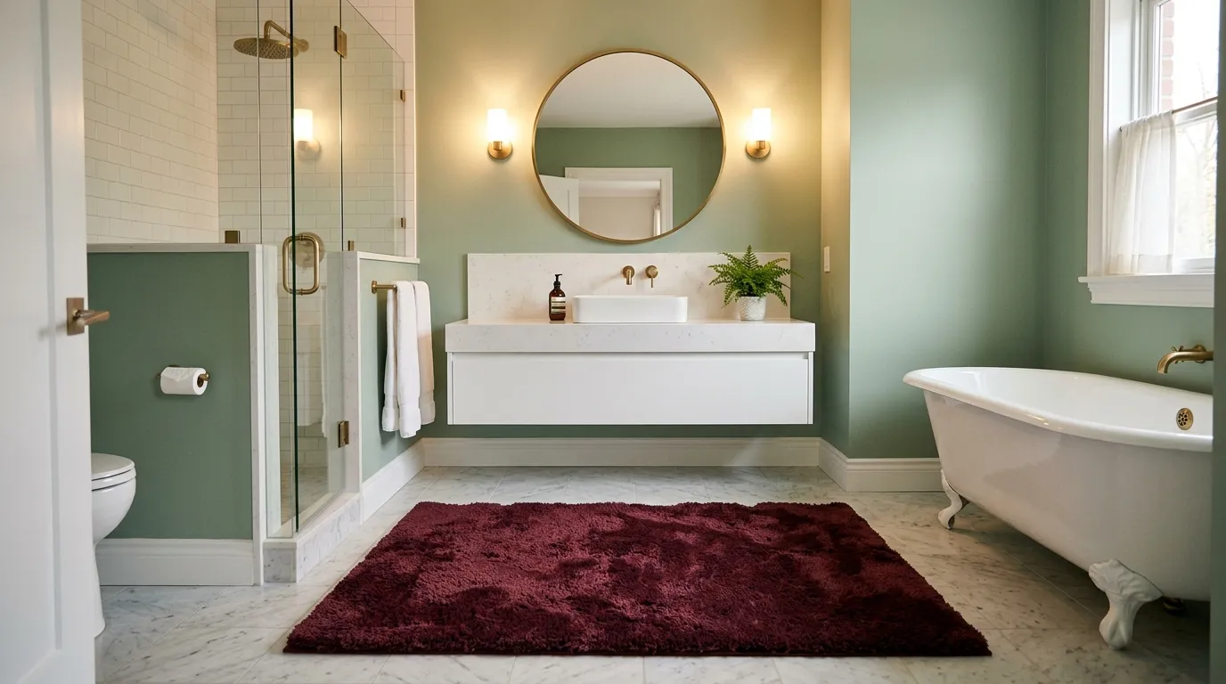 Burgundy Rug Accent