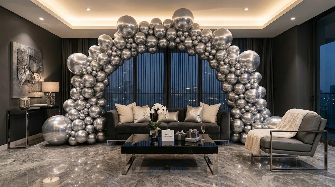 Chrome Balloon Arch