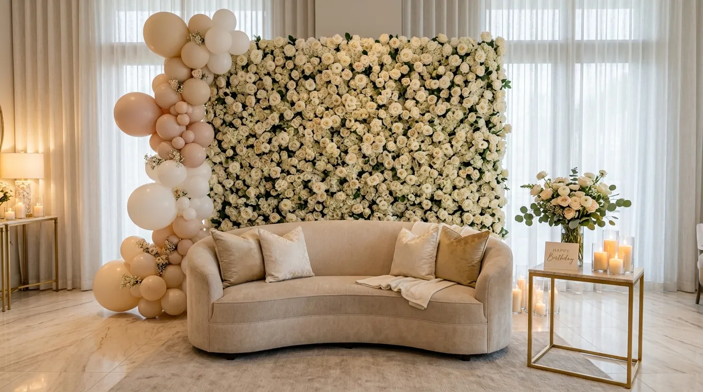 Ivory Rose Backdrop