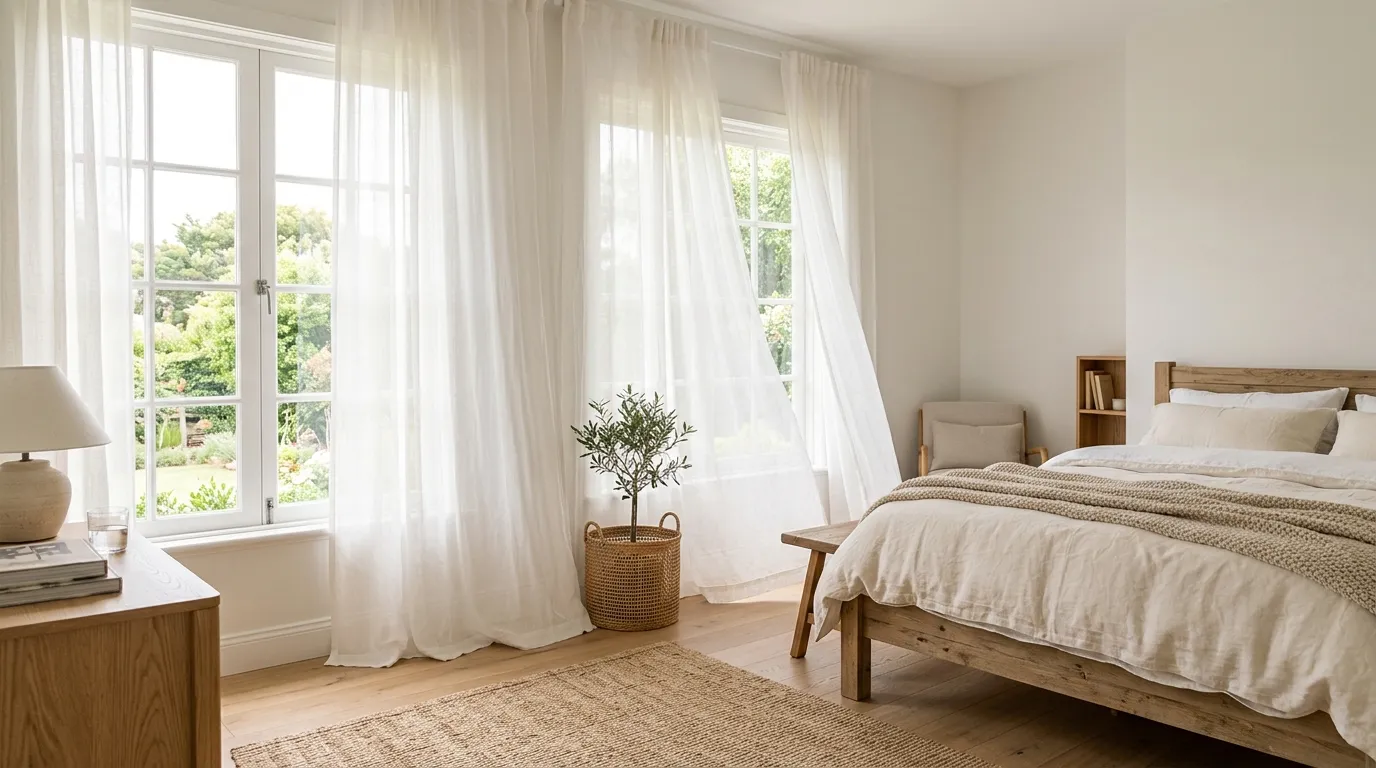 Sheer White Curtains