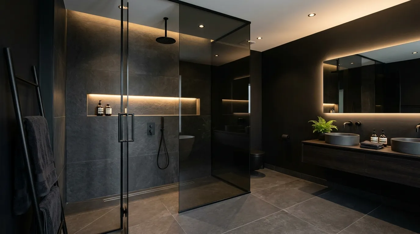 Smoky Glass Shower