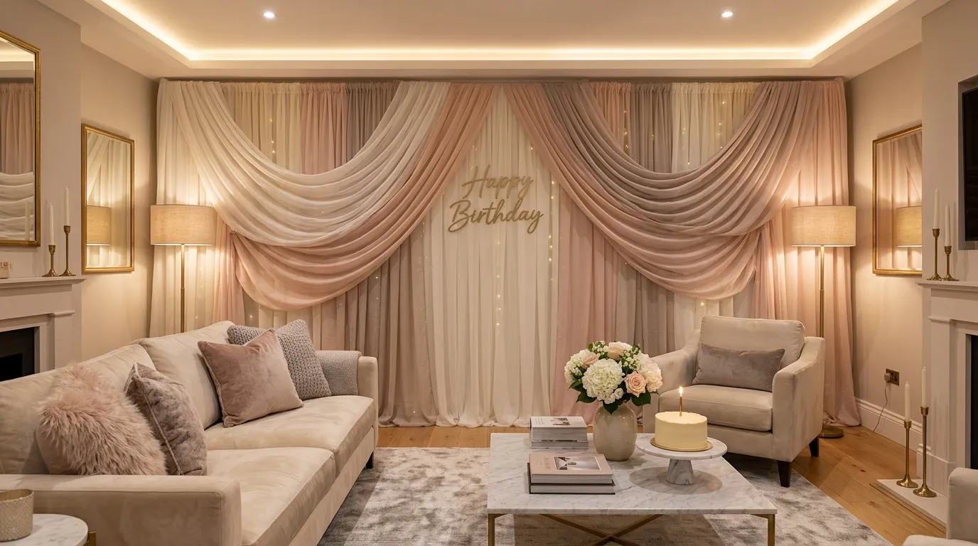 Draped Fabric Backdrop