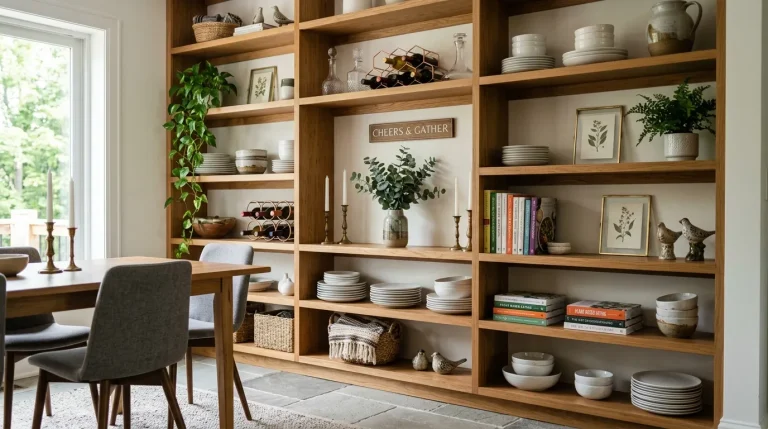 dining room shelves decor