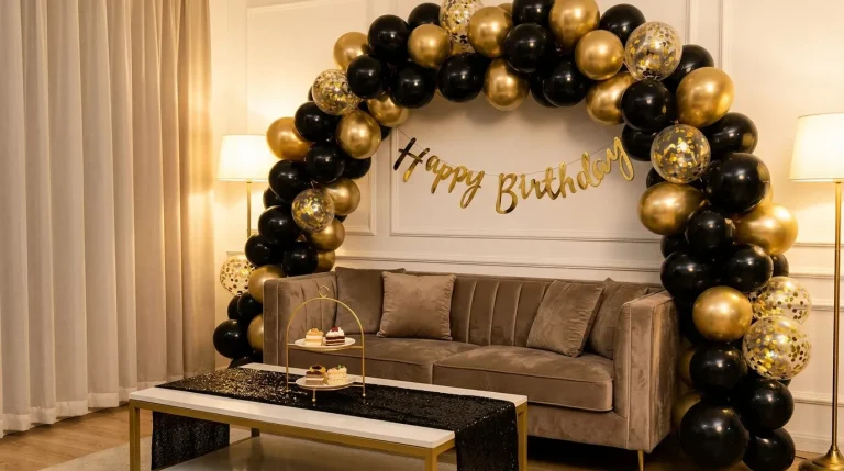 living room birthday decor