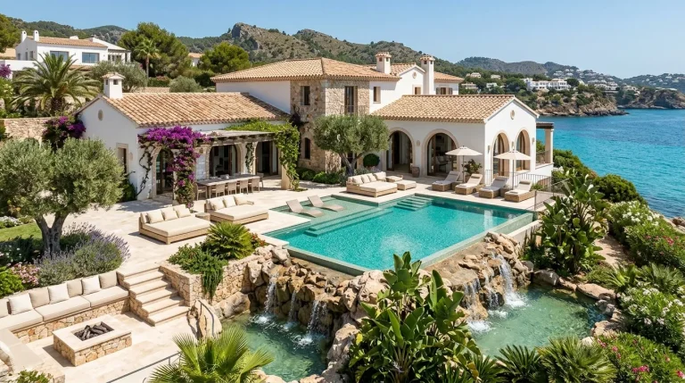 mediterranean luxury pool villas