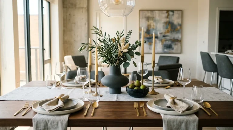 modern dining room table decor