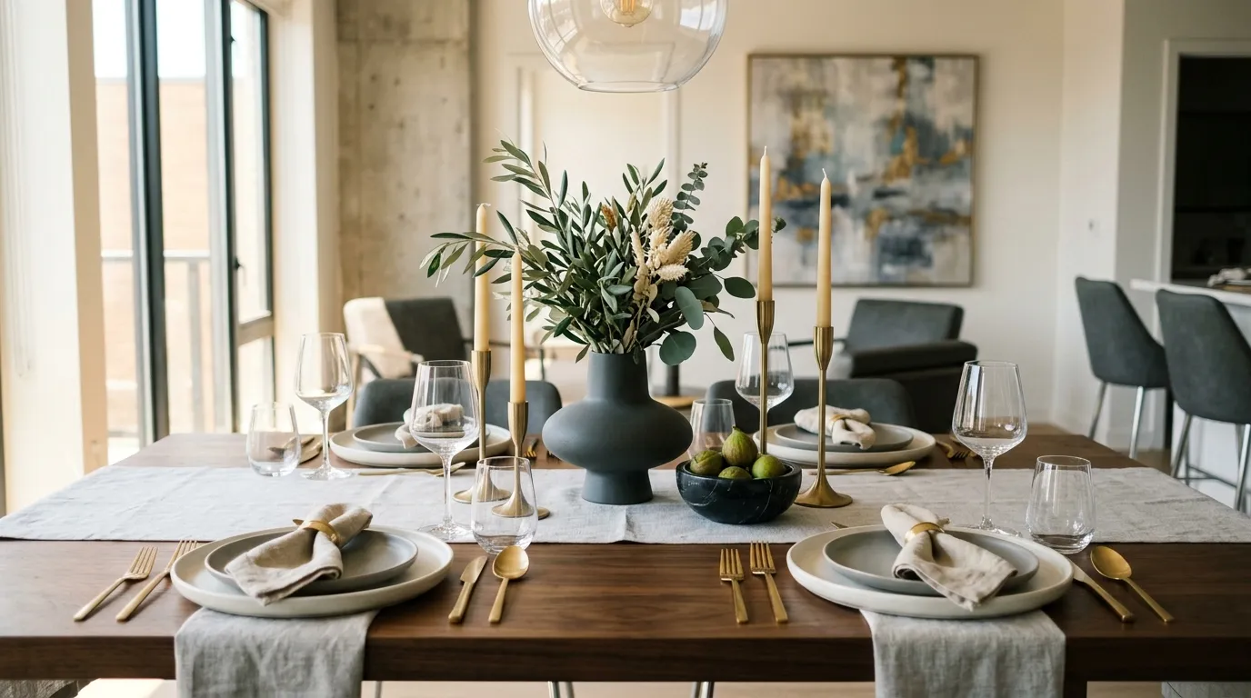 modern dining room table decor