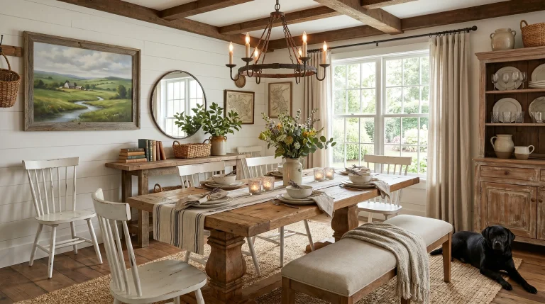 rustic farmhouse dining room decor