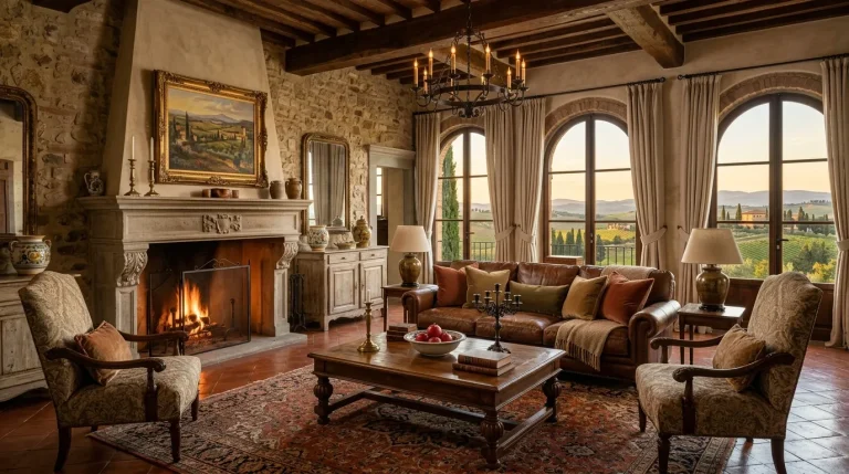 tuscan decorating living room