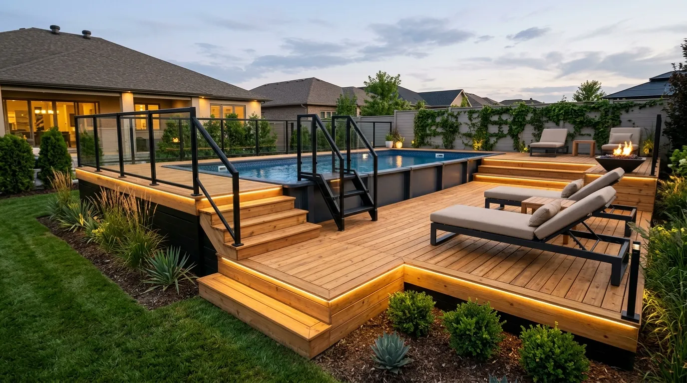 Floating Wood Deck
