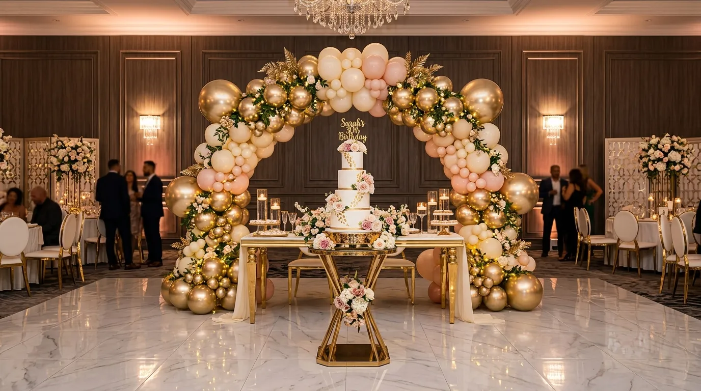 Gold Balloon Arch