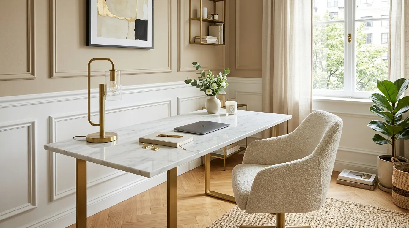 Marble Accent Workspace