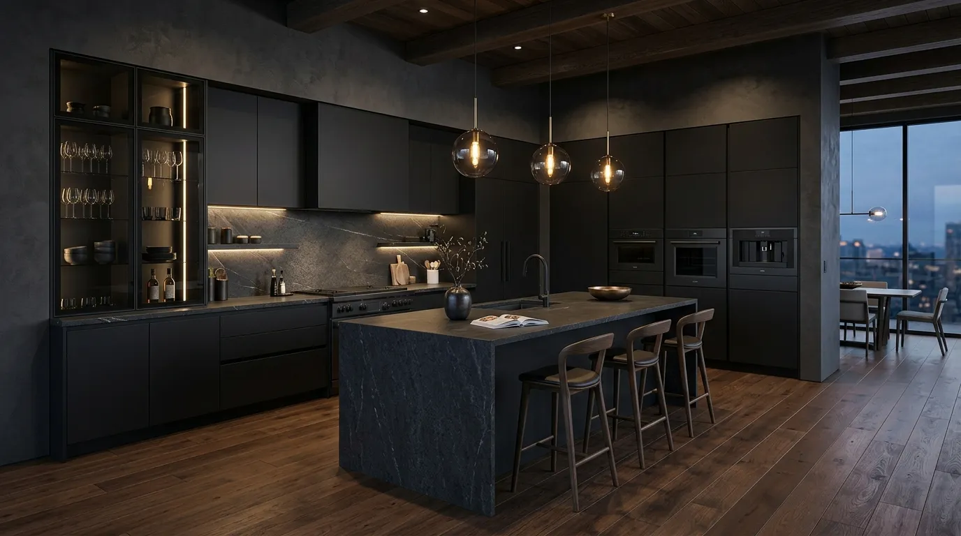 Matte Black Cabinetry
