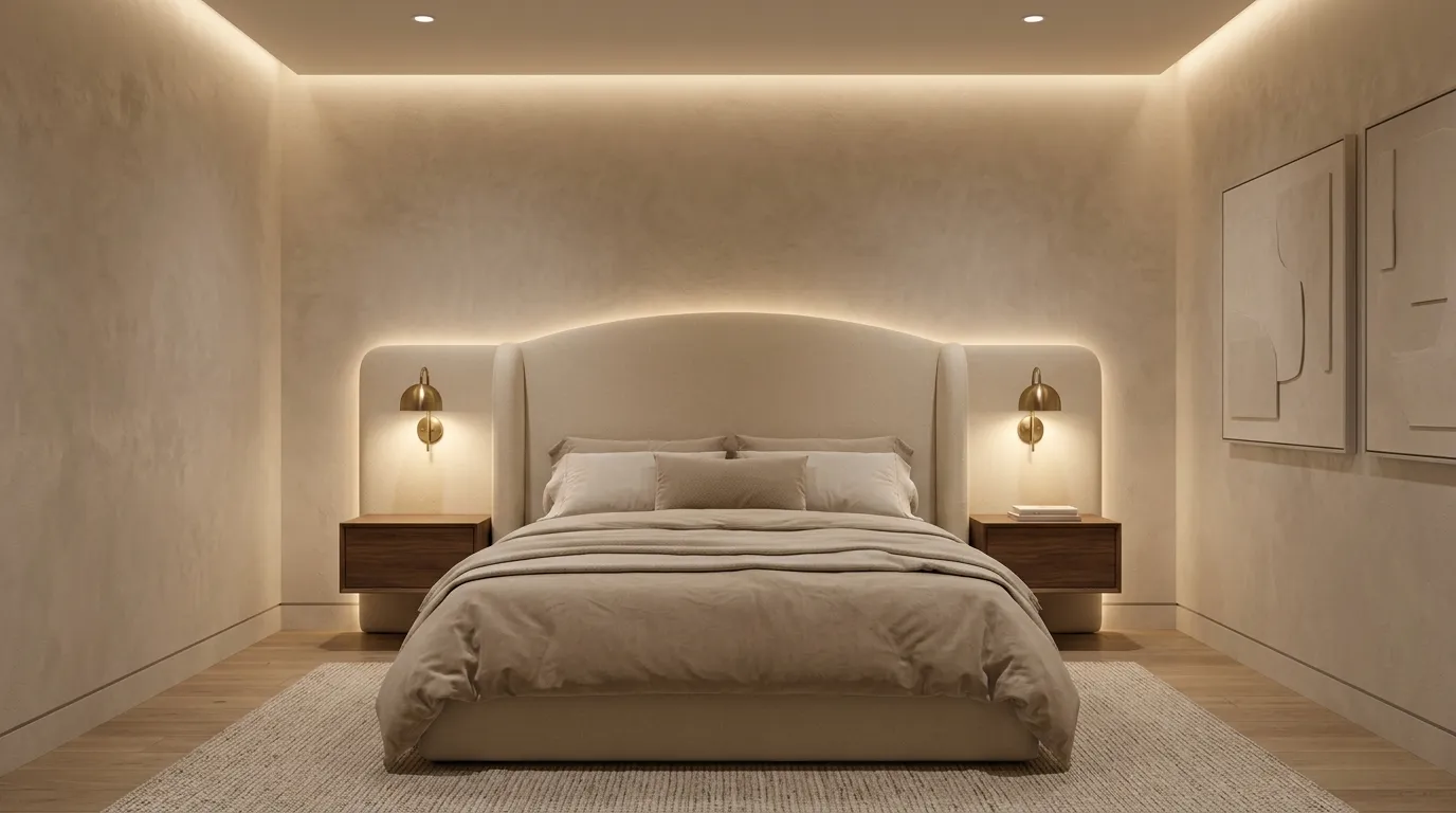 Curved Upholstered Headboard