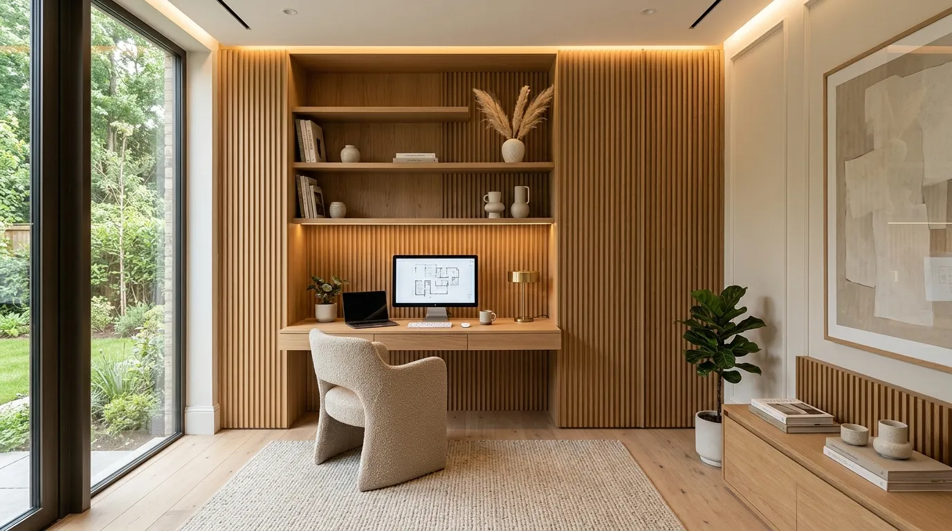 Fluted Wood Feature