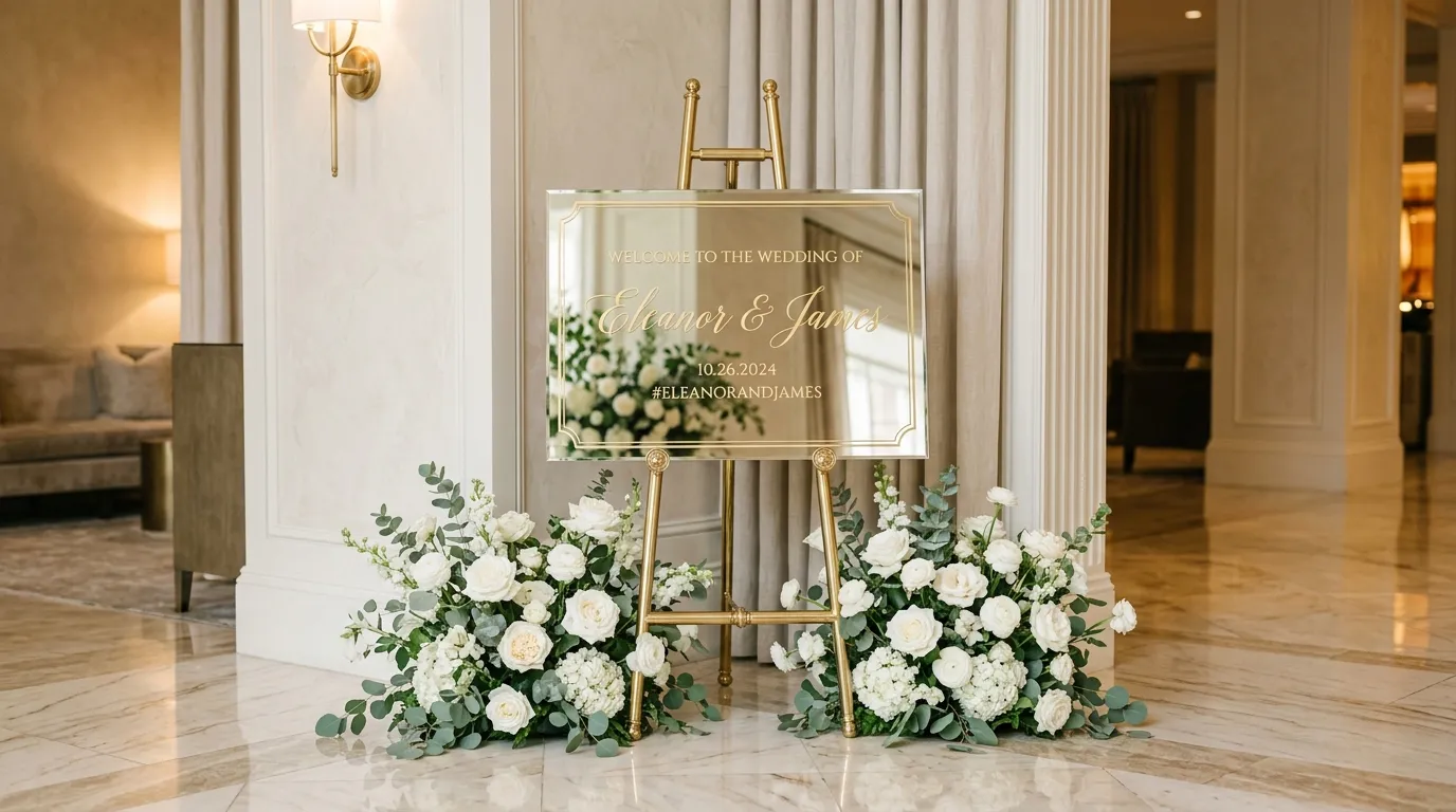 Mirror Welcome Sign