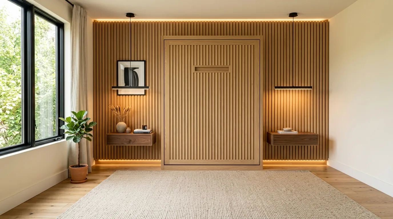Slatted Oak Wall