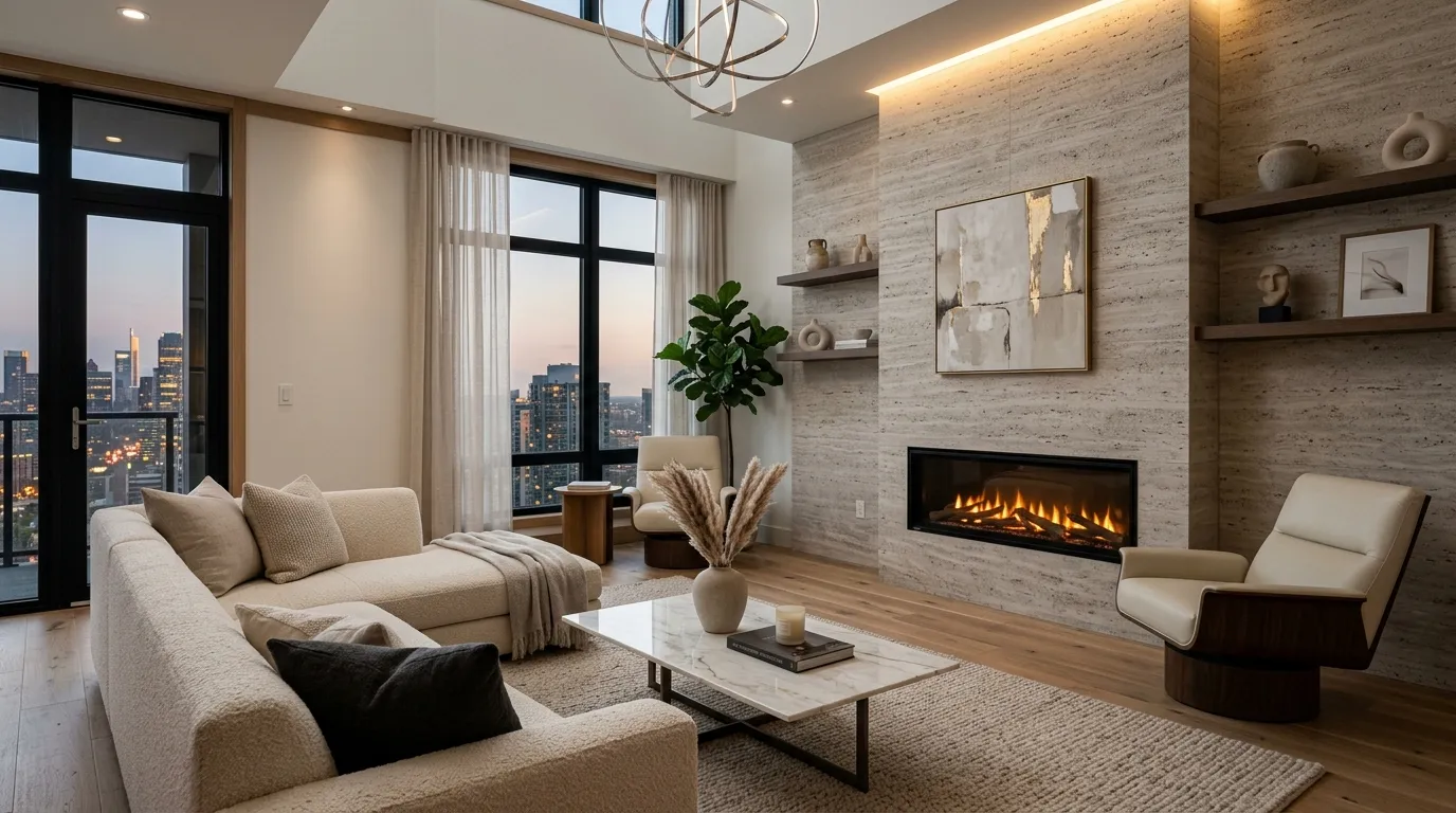 Slimline Fireplace Wall