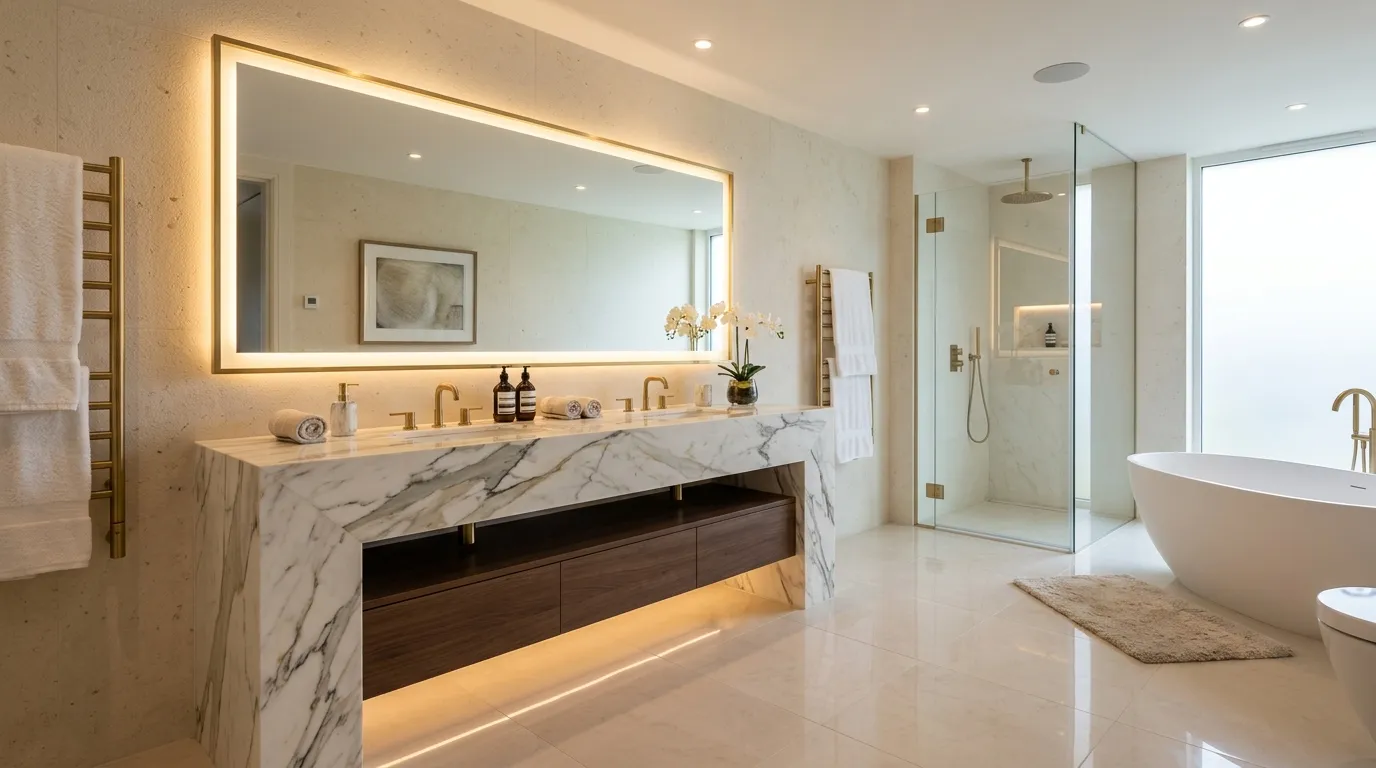 Waterfall Marble Countertop
