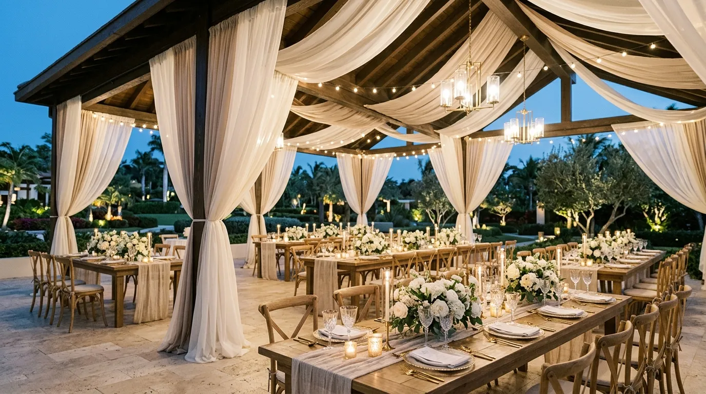 Neutral Draped Pavilion